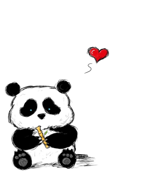 Панда рисунок