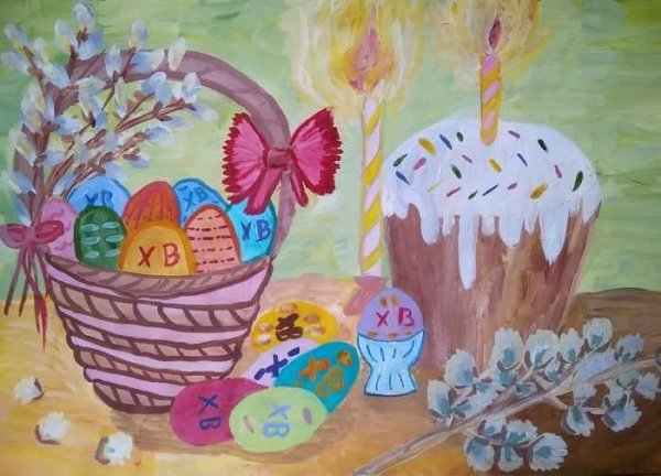 Рисунок на пасхальную тему красивый