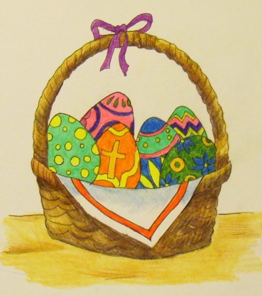 Рисунок на тему Пасха