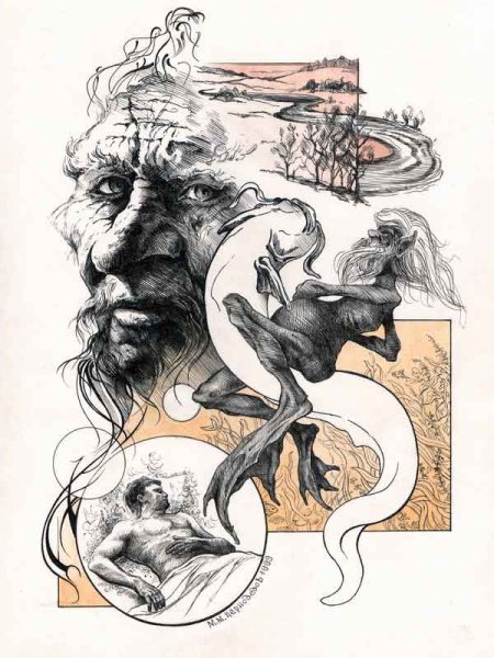 Рисунки в стиле Бестиарий карандашом