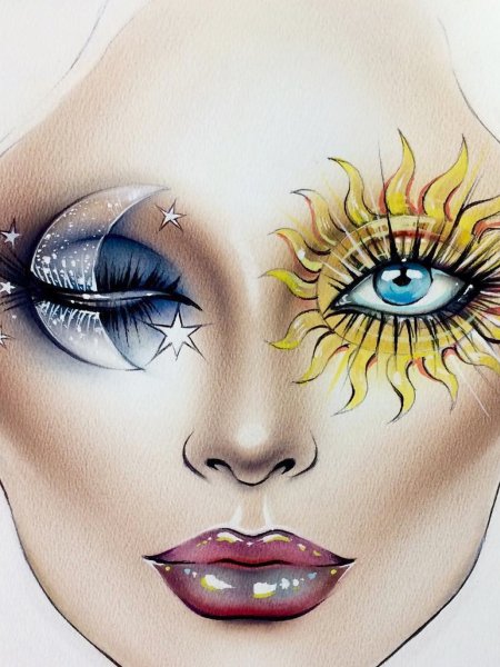 Фэшн иллюстрация портрет