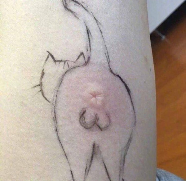 Тату на пупке