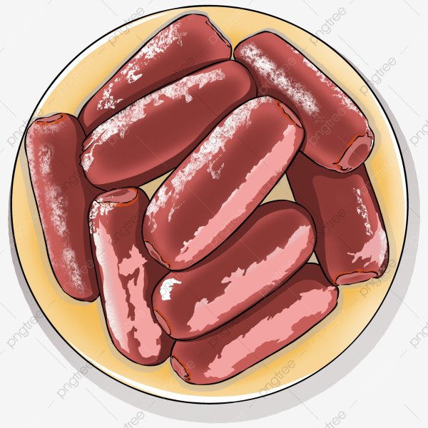 Сосиска мультяшная