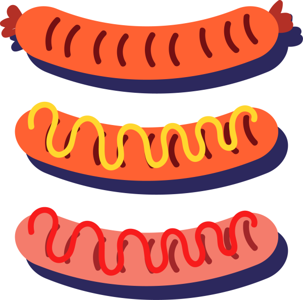 Сосиска нарисованная