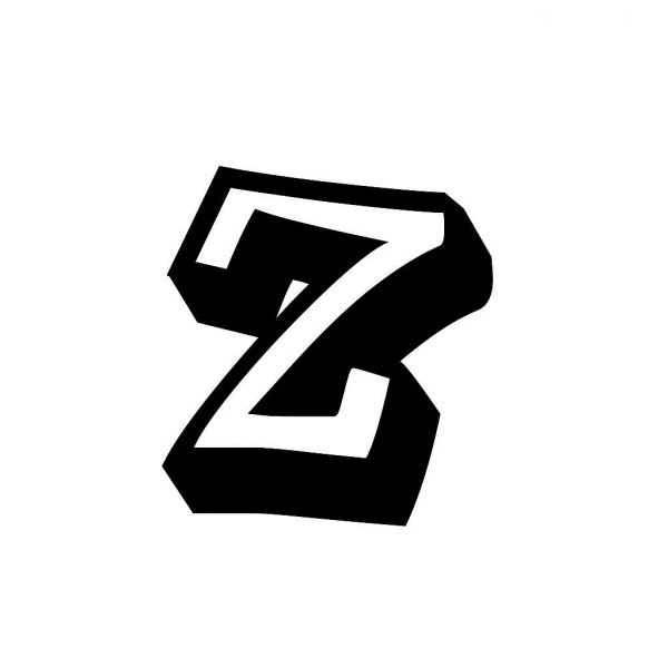 Буква s в стиле граффити