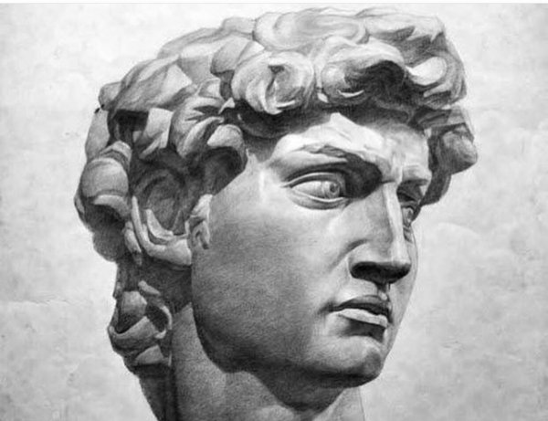 Гипсовая голова Давида Микеланджело