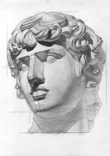 Антиной гипсовая голова МАРХИ