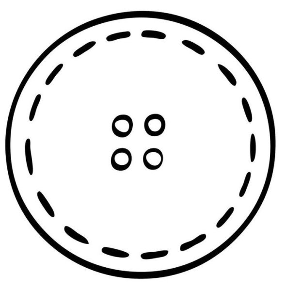 Пуговица раскраска для детей