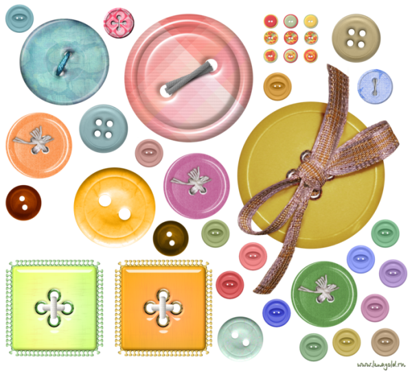 Акварельный пуговицы