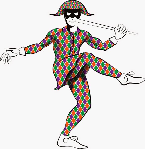 Арлекин карандашом