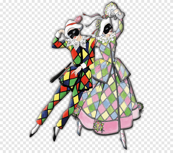 Арлекин Пьеро и Коломбина