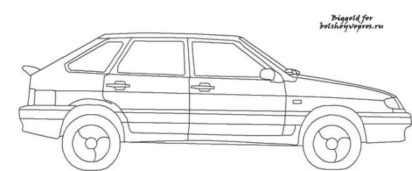 Чертеж Лада ВАЗ 2114