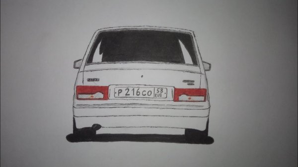 ВАЗ 2114 нарисованная спереди