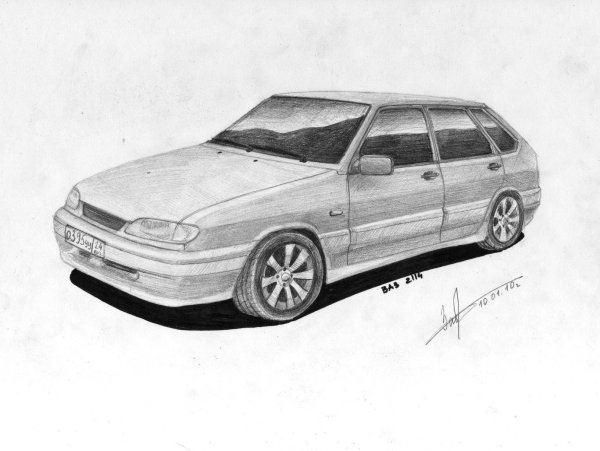 ВАЗ 2115 карандашом