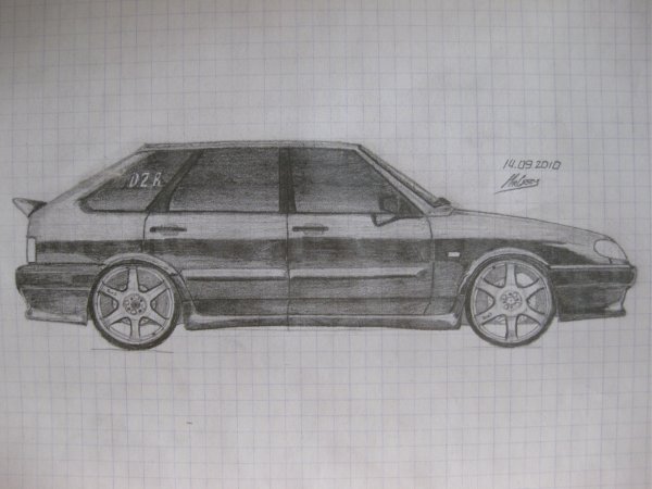 ВАЗ 2115 рисунок сбоку