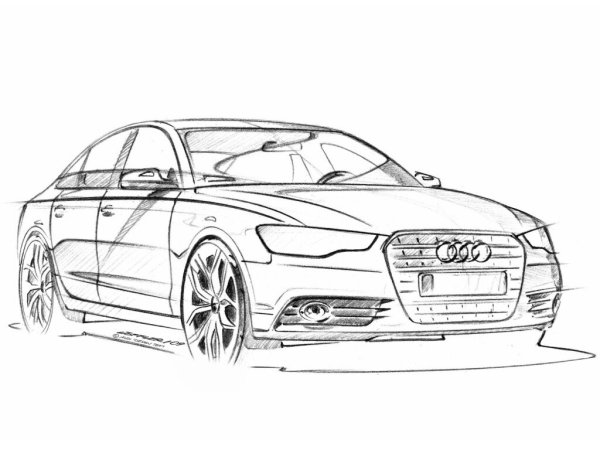 Ауди а6 рисунок