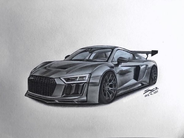 Ауди р8 набросок