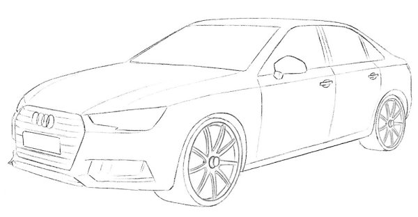 Ауди а6 карандашом