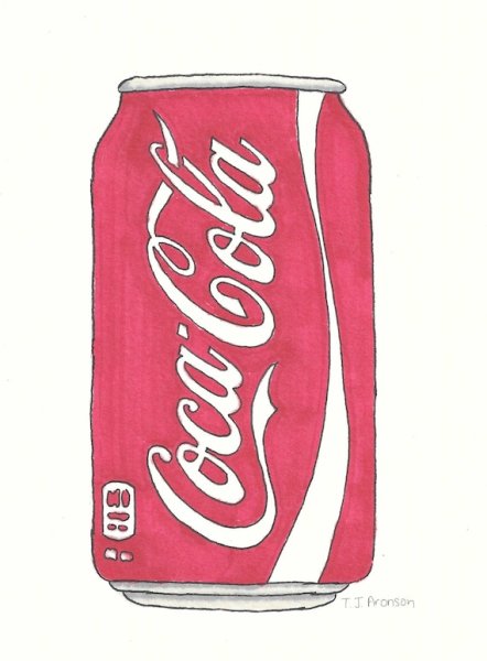 Кока кола для срисовки