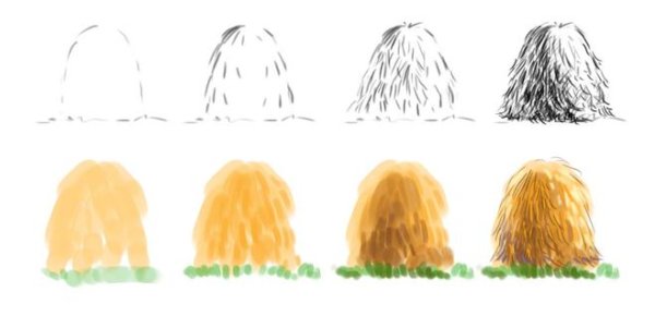 Стог сена рисунок