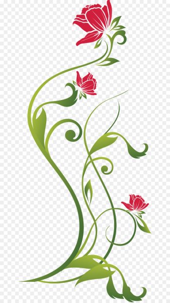 Акварельные цветы на прозрачном фоне