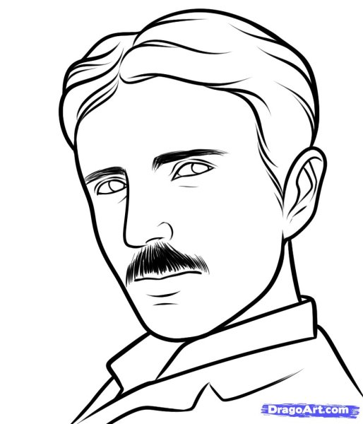 Никола Тесла рисунок