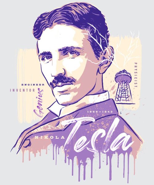 Никола Тесла рисунок арт