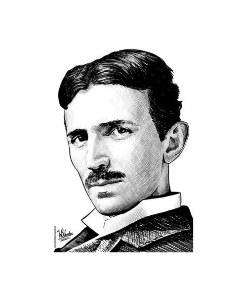 Никола Тесла без фона