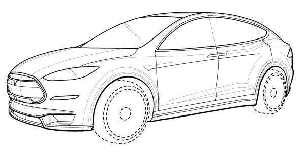 Раскраска Tesla model x