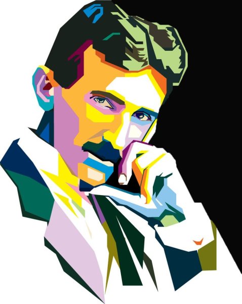 Никола Тесла рисунок