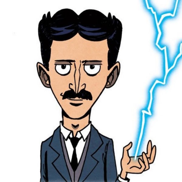 Никола Тесла мультяшный