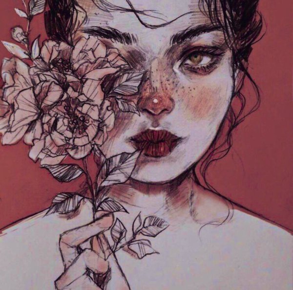 Эстетичные девушки нарисованные