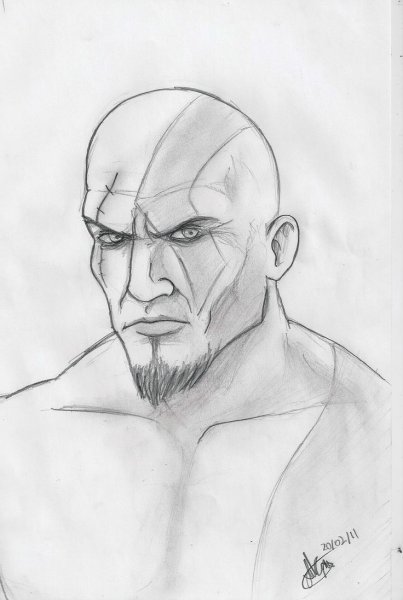 Кратос карандашом