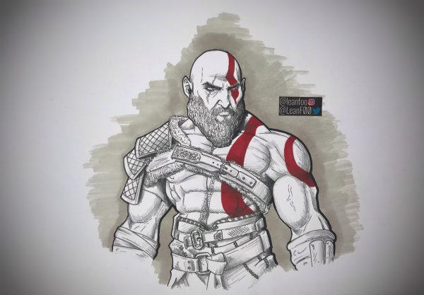 Кратос God of War 4 Tattoo