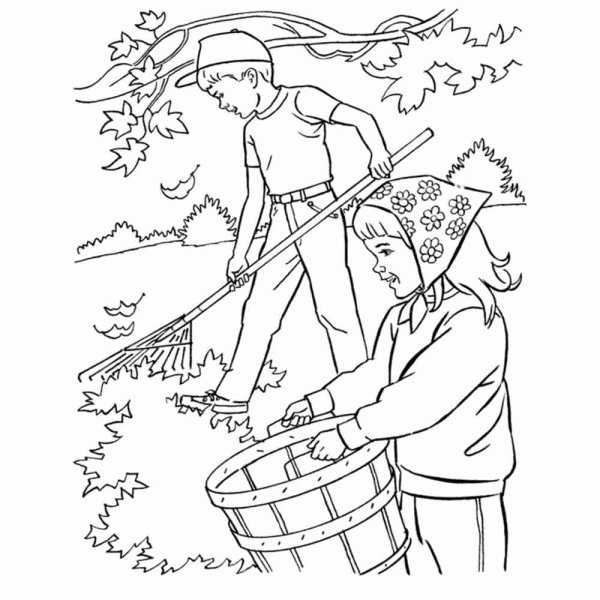 Раскраска. В огороде