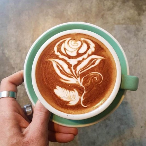 Рисование на кофейной пенке