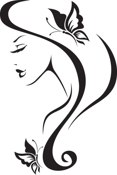 Силуэт женского лица