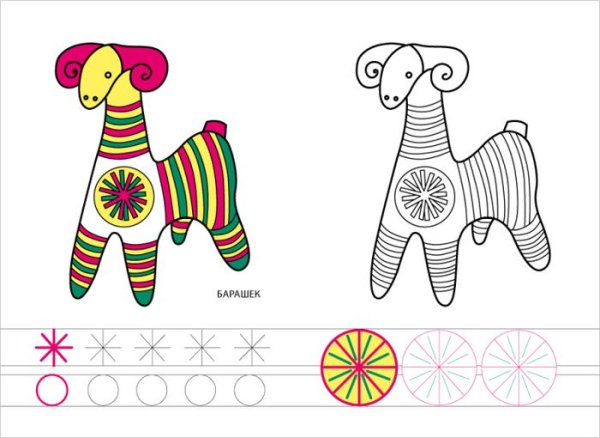 Дымковская игрушка Каргопольская Филимоновская раскраска