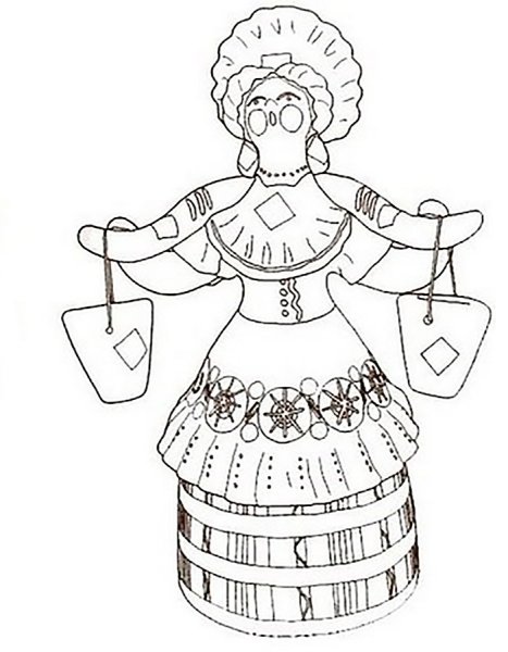 Дымковская игрушка петушок раскраска