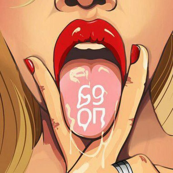 Девушка язык между пальцев