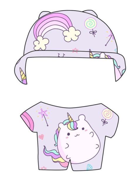 Раскраска лалафанфан с одеждой