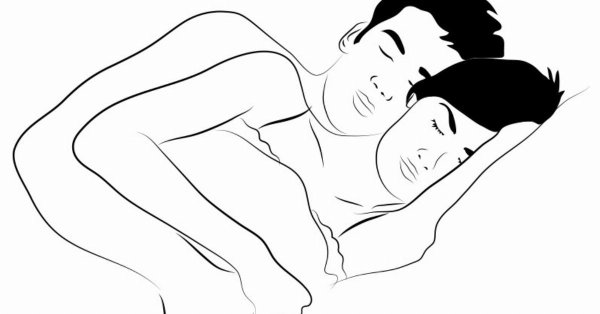 Поза боком с мужчиной