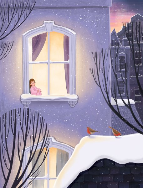 Зима в окошке