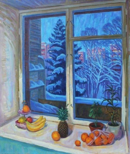 Зимний пейзаж из окна