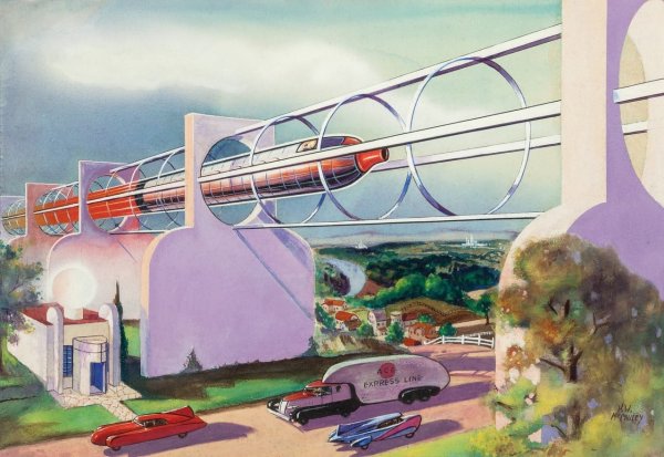 Город будущего рисунок