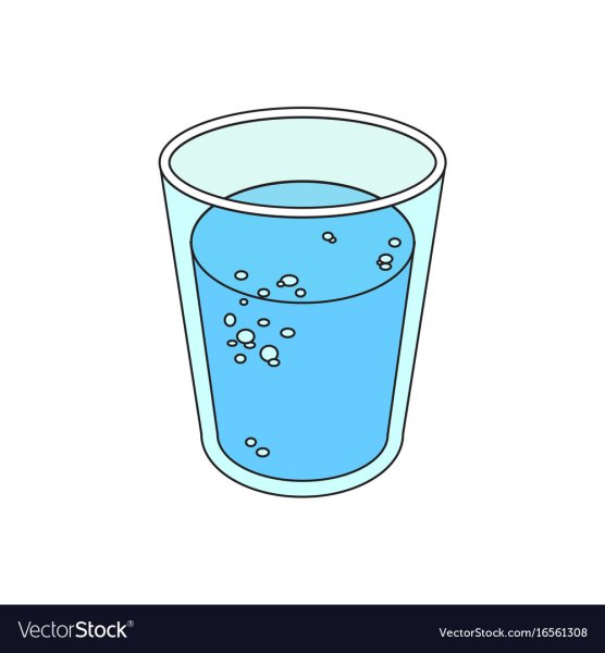 Стакан воды нарисованный