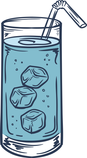 Стакан воды нарисованный