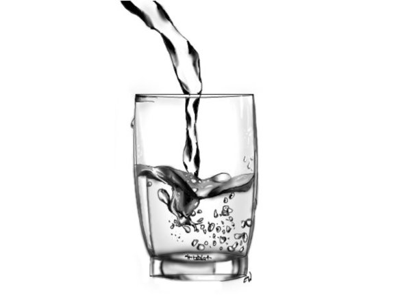 Стакан воды чб