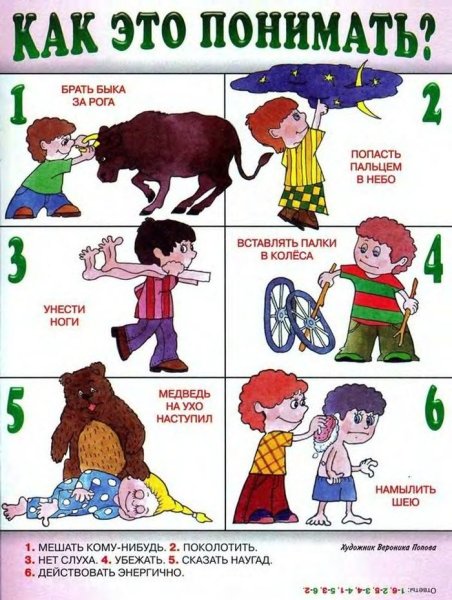 Фразеологизмы рисунки