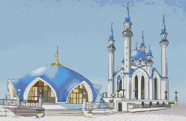 Мечеть кул-Шариф в Казани в векторе